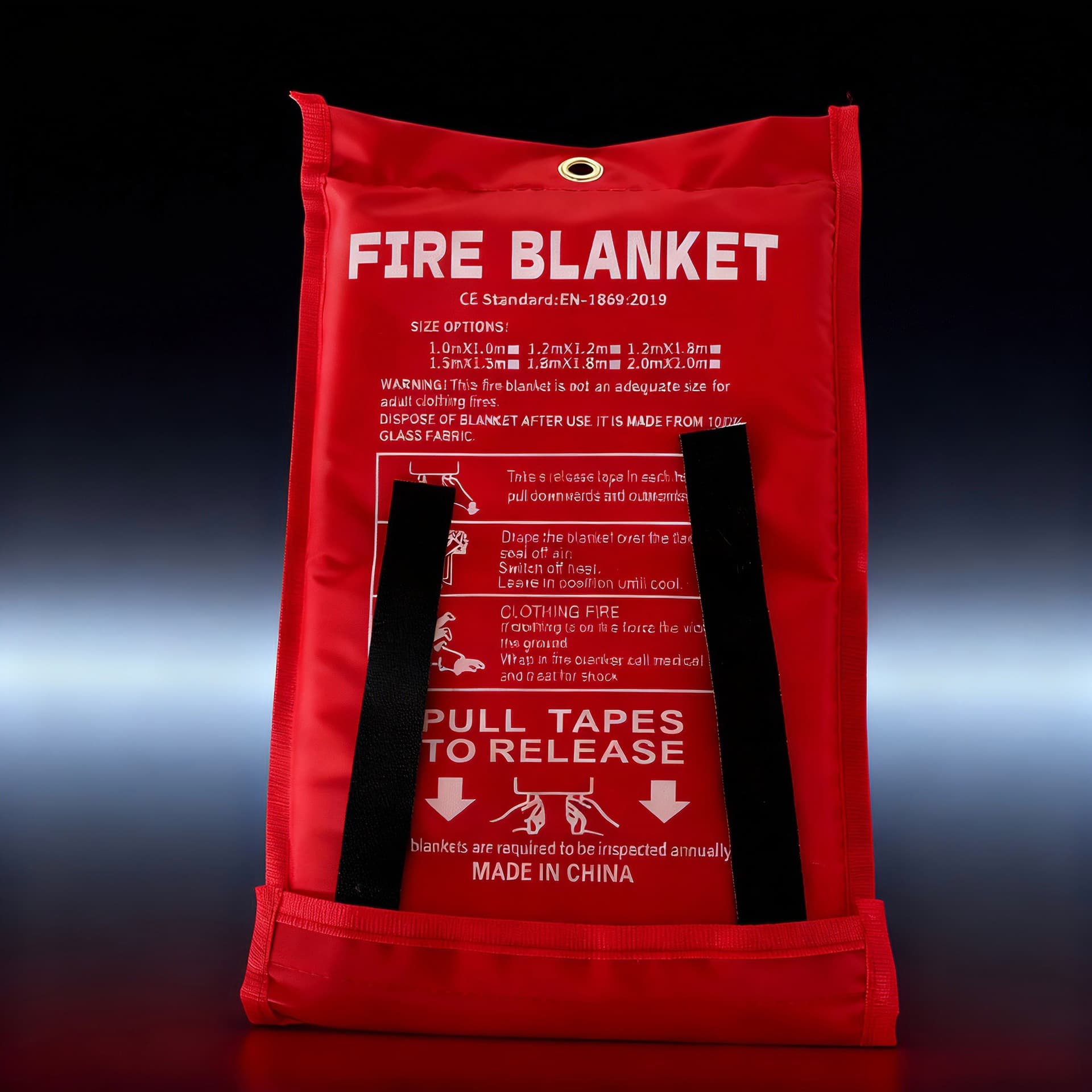 Shandong Dingyi 280g Fire Blanket/Fire Escape Manufacturer, Hot Selling Fire Blanket for Export and Home Use