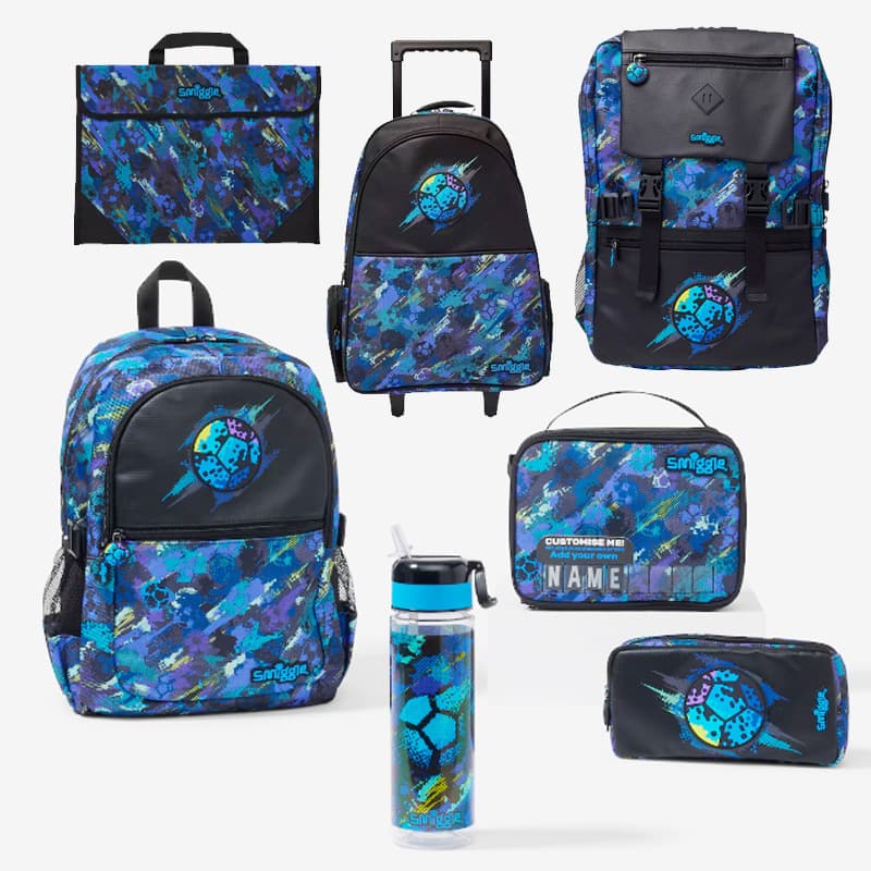 Australian Smiggle Backpack for Primary School Students Cartoon Double-Shoulder Large Capacity Children's Flip-Top Outdoor Casual Bag
