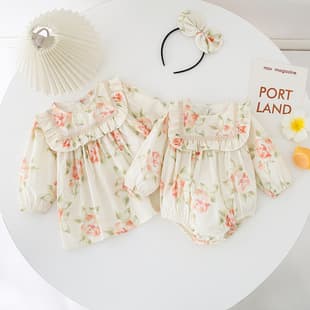Baby Autumn Bodysuit Onesie Girl Infant Romper Kids Clothing Baby Crawl Suit Dress