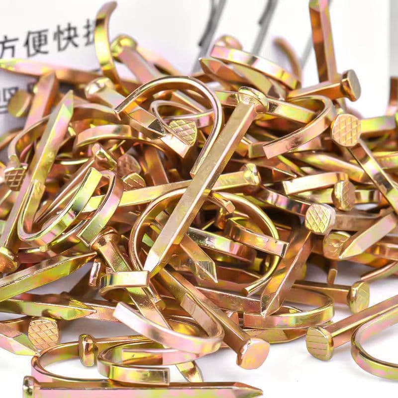 Hardened Water Pipe Hook Nail PPR Pipe Nail 4/6/1 Inch Pipe Clip Fixing Nail for Cement Wall Factory Direct Engineering