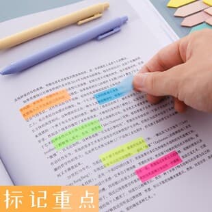 Fluorescent Reusable Classification Index Stickers, Loose-Leaf Label Stickers, Transparent Indicator Stickers, Color Index Stickers