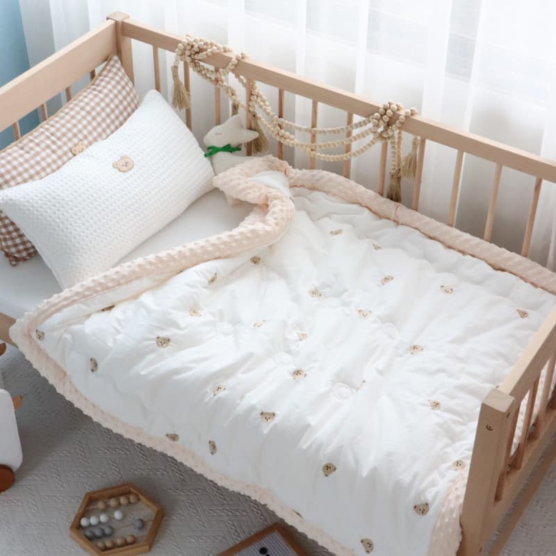 Baby quilt pure cotton washed cotton universal bean velvet quilt for all seasons newborn children baby kindergarten air-conditioning cover