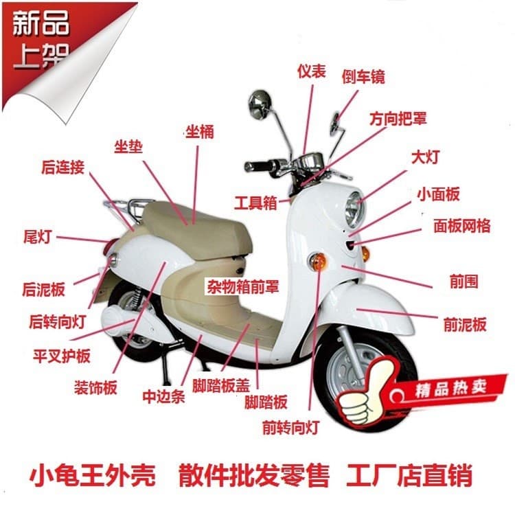 European Version Little Turtle King Shell Body Cover Yulong Little Turtle King Shell XGW Motorcycle Parts Little Turtle King Front Panel Original Factory