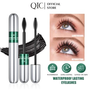 QIC Mascara Waterproof Volumizing Lash Primer Lengthening Curling Double-Ended Mascara Eye Primer Makeup