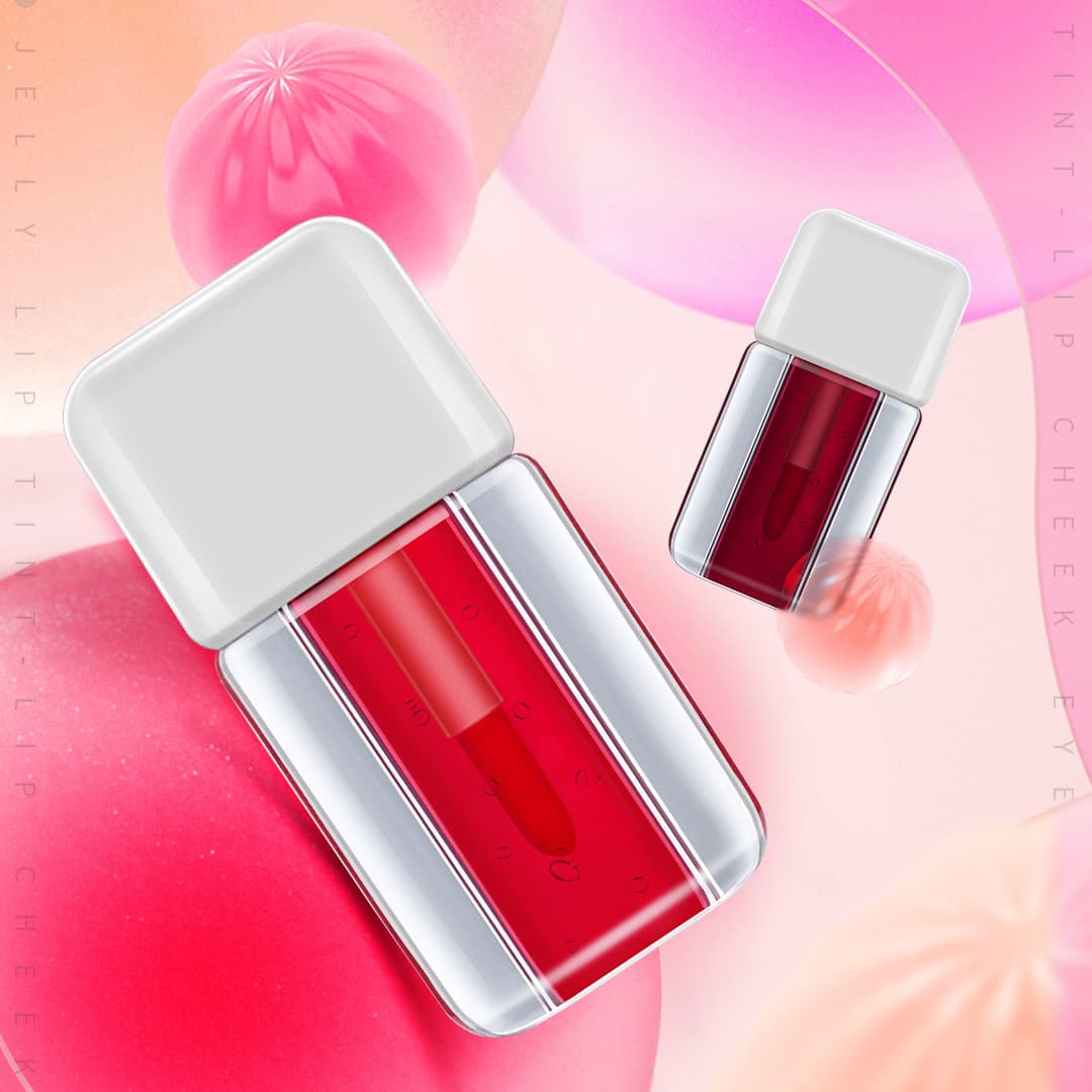 Jelly Tint 3-in-1 Lip Cheek Eye Shadow Lip Gloss Lipstick Water Custom Matte Lip Stain No Logo Lip Gloss Cross-Border