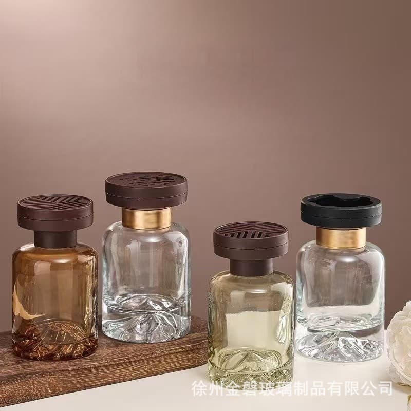 Spot volcanic aromatherapy diffuser home furnishings perfume volatile empty bottle car furnishings 120ml glass glass bottle