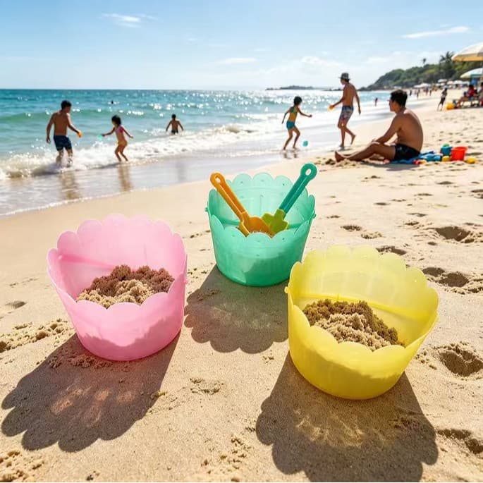Fence Beach Sand Bucket Park Small Bucket Children Fishing with Mini Bucket Toy Bucket Factory Wholesale