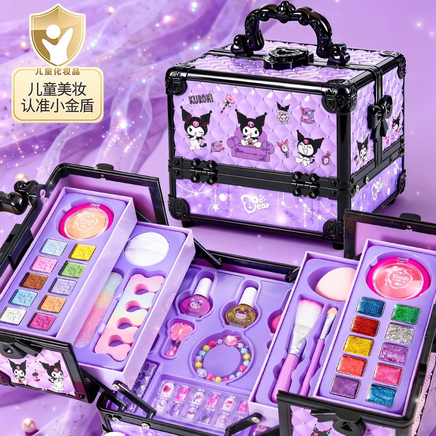 Children's Cosmetics Makeup Set Authentic Full Princess Little Girl Non-Toxic Washable Makeup Box Case Birthday Toy