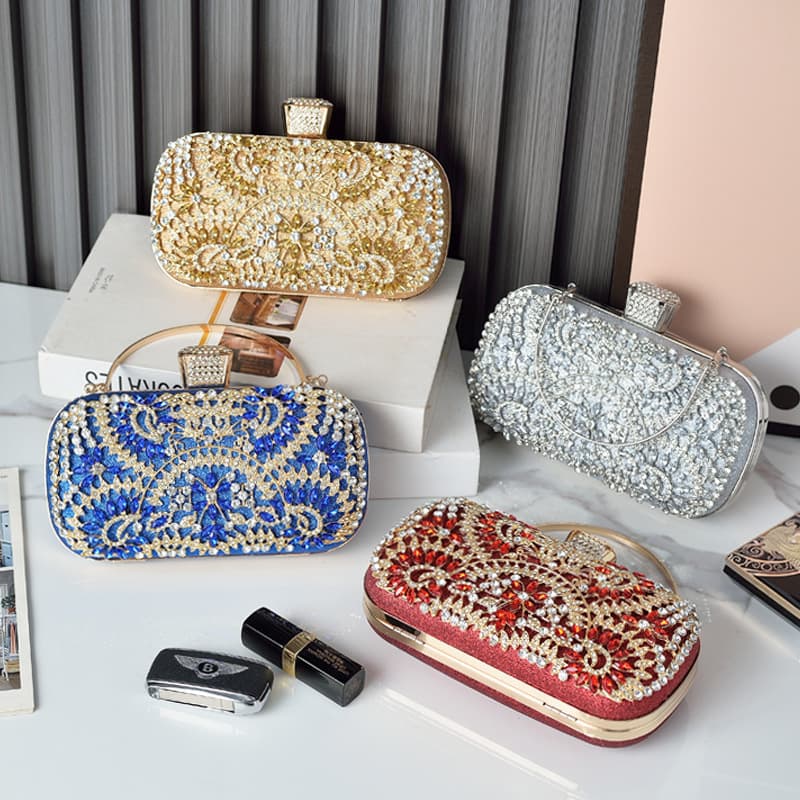 Cross-border New Style European and American Evening Bag, Niche Design, High-end Feel, Crossbody Evening Clutch, Diamond Handbag, Single Shoulder Women's Bag