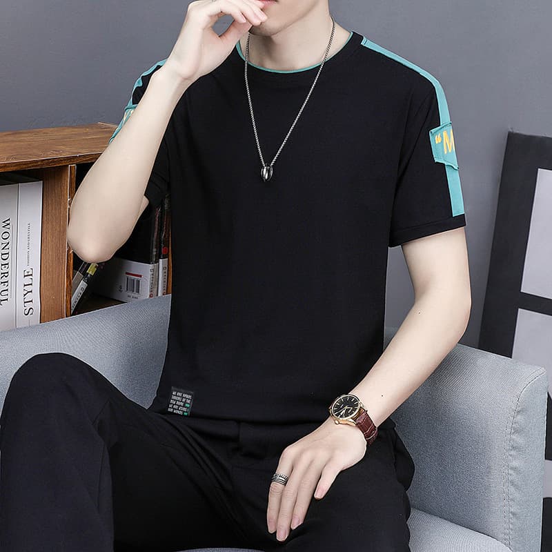2024 New Style Cotton Short-Sleeve T-Shirt for Men, Plus Size, Loose Fit, Summer Style, Men's T-Shirt