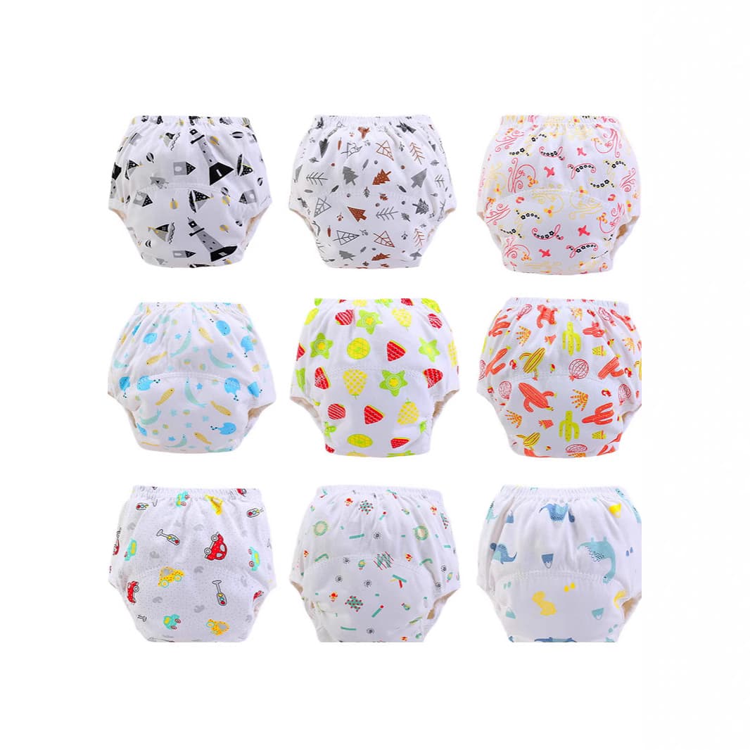 New Baby Printed Training Pants Toddler Pull-Up Pants Breathable Diaper Pants Waterproof Training Pants Cloth Diapers