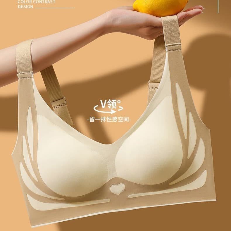 Pure Desire Spice Girl Tiram Back Underwear Bra Top Push-up Traceless Steel Ring Anti-sagging Sports Vest Bra for Women