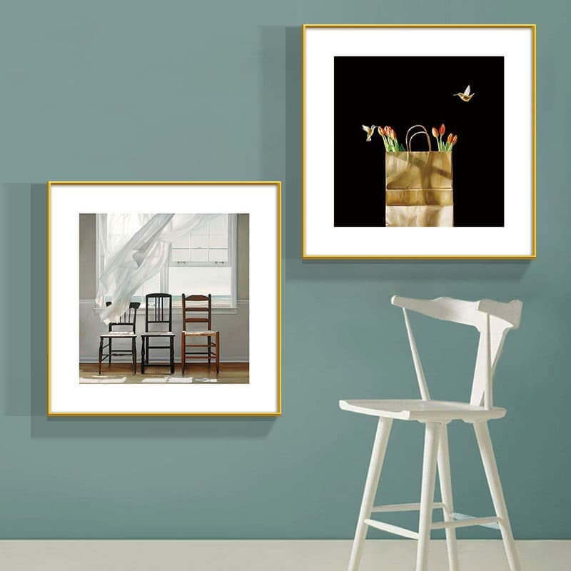 Nordic Modern Dining Room Wall Art for Dining Table, Retro Artistic Illustration, Living Room Wall Hanging Art Print