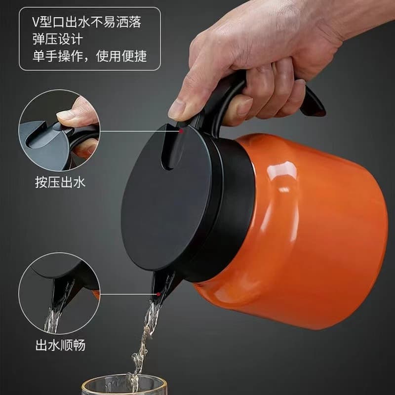 Portable Large Capacity Stainless Steel 316 Insulated Coffee Pot Tea Brewing Pot with Water Separation Home Use Tea Pot
