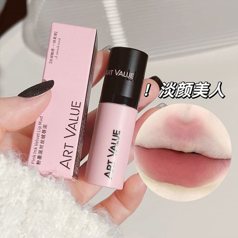 Art Value~Pink Party Velvet Lip Mud Soft Mist Matte Whitening Soft Mist Lip Glaze Colorful and Affordable Wholesale