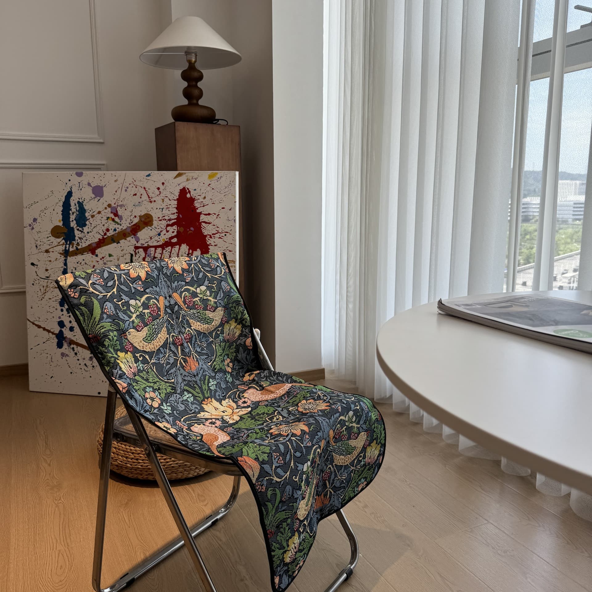 British Museum Morris Strawberry Thief Literary Office Chair Cover Dining Table Chair Cover 48*90cm Home