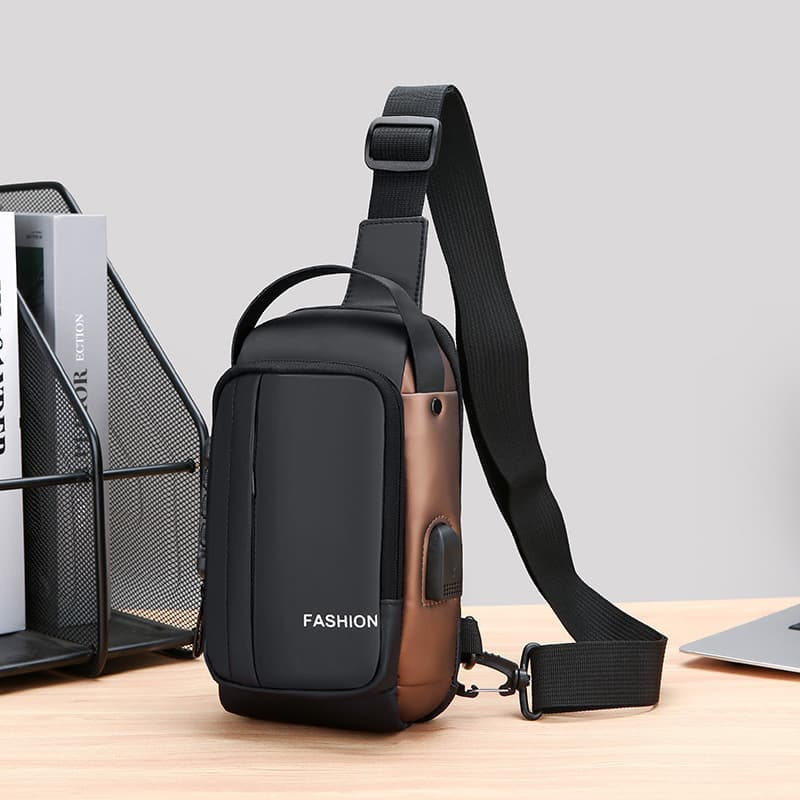 Exclusive Single-Shoulder Crossbody Motorcycle Bag Shoulder Bag Travel Combination Lock Anti-Theft Men's Chest Bag Crossbody Cycling Bag Sports Bag