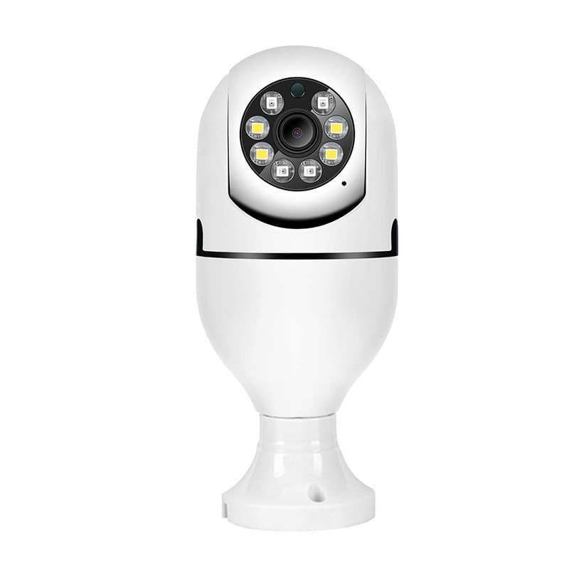 360-Degree Bulb Security Camera, Home Use, Tool-Free Installation, Portable, Full-Color Night Vision, Indoor Surveillance Camera, E27
