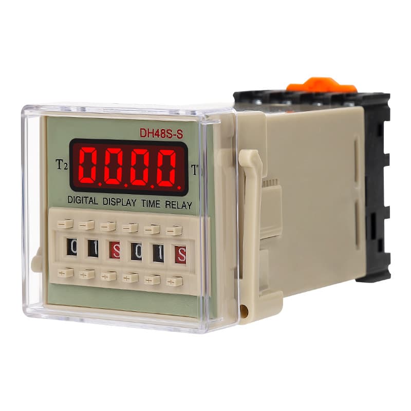 DH48S-S Dual Cycle Digital Display Time Relay AC220V Cycle Controller Timer 2 Normally Open Delay