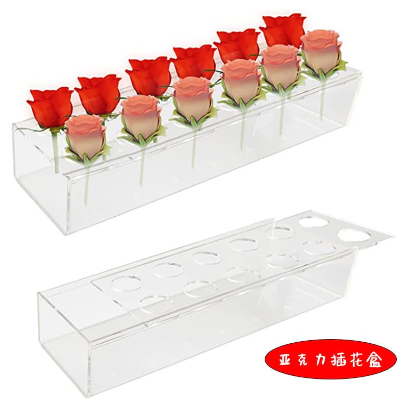 Rectangular Modern Acrylic Vase Decor for Wedding, Home, and Restaurant Table Settings
