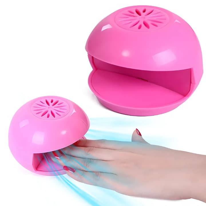 Cross-border Nail Polish Quick-Dry Mini Button Electric Nail Dryer No UV/LED Lamp Nail Air Dryer