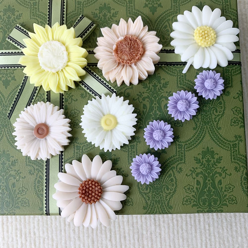 Sunflower Flower Collection Candle Silicone Mold Plaster Mold DIY Handmade Silicone Mold 1389