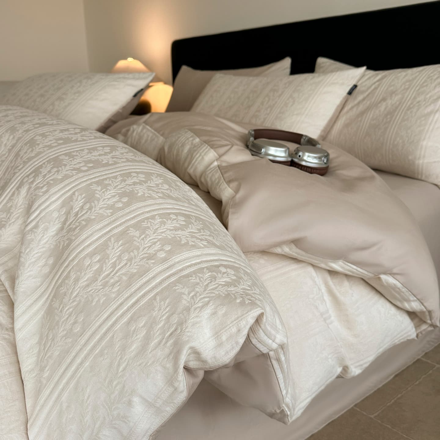 2026 New Cotton Jacquard 4-Piece Bedding Set, Luxury Premium Master Bedroom Pure Cotton Fitted Sheet Duvet Cover Set