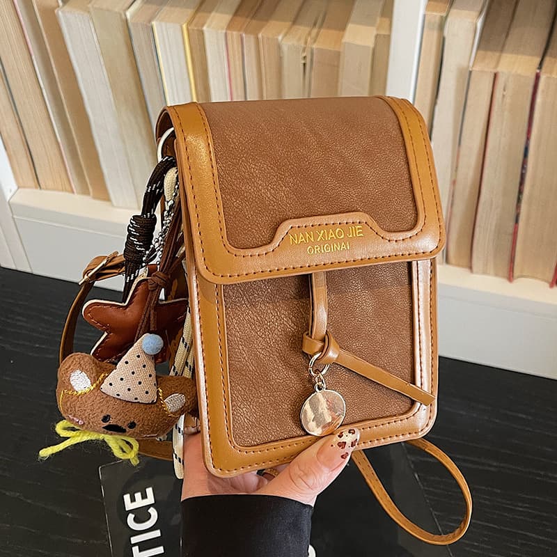 Korean New Fashion Summer Casual Women's Bag 2025 Shoulder Phone Crossbody Commute Simple Vertical Small Square Bag