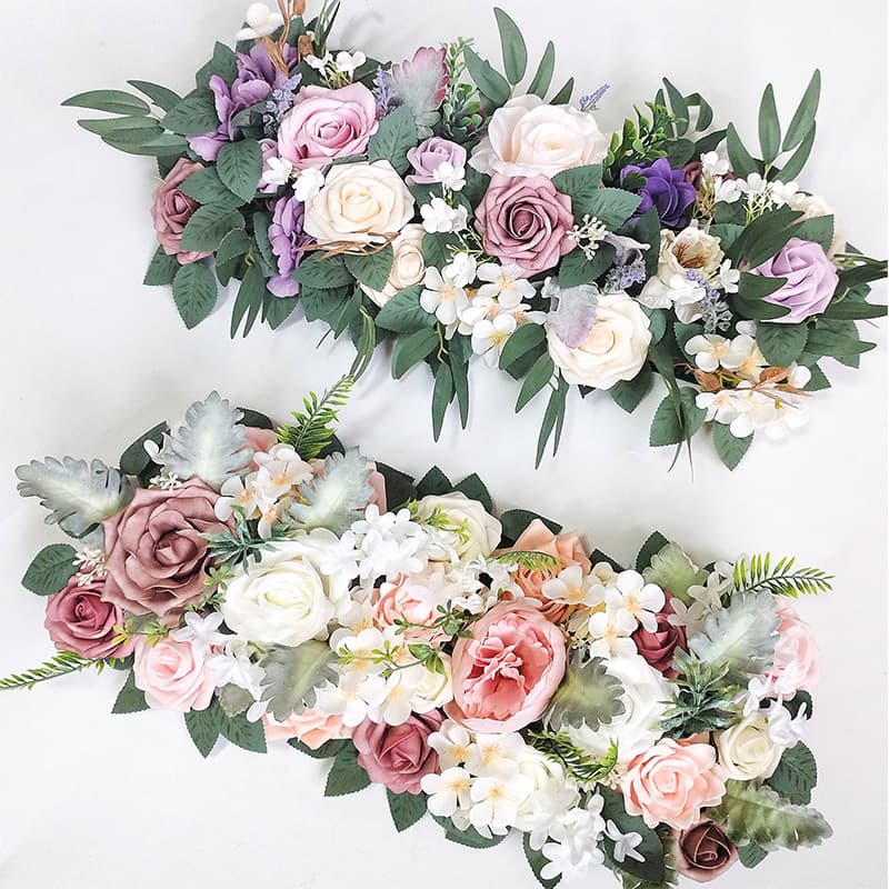 Wedding Celebration Artificial Flower Arrangement Silk Flowers Finished Product Hotel Dining Table Flower Wall Scene Setting