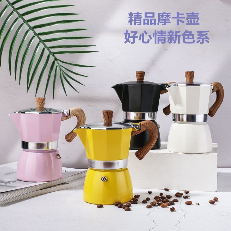 Coffee Pot Set: Turkish Aluminum Octagon Pot and Italian Moka Pot for European Brewing Accessories
