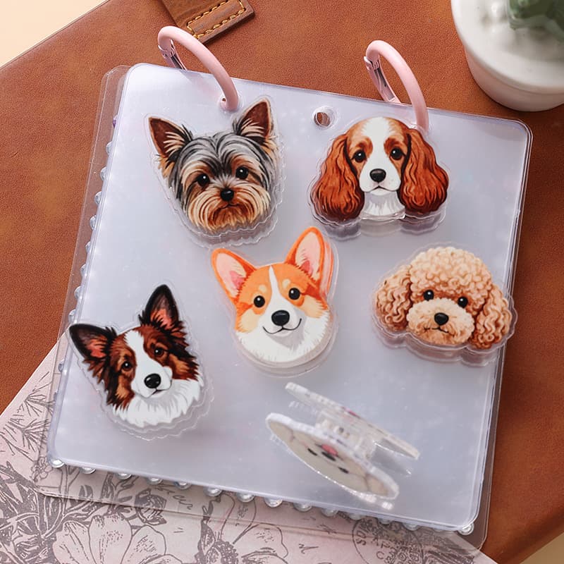 Puppy pp clip double-sided note clip high-looking and cute handbook clip cartoon sealing clip acrylic multi-function clip