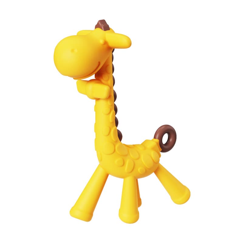 Little Deer Teether for Babies 6 Months+, Food-Grade Silicone, Anti-Finger-Sucking, Soothing Chew Stick for Teething