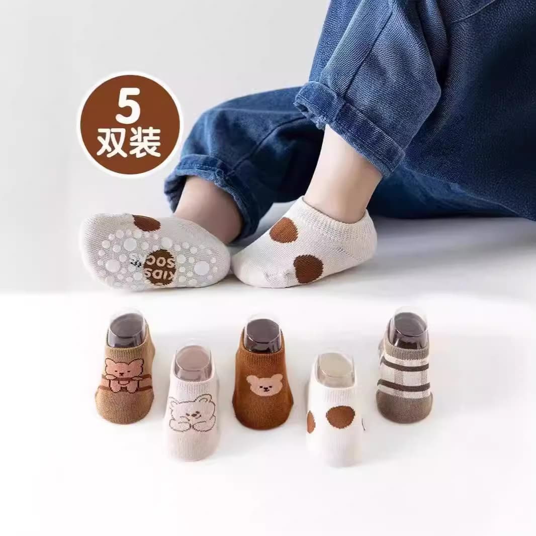 Baby Floor Socks Spring 2024 Anti-Slip Crawling Socks for Boys and Girls, Breathable Boat Socks Wholesale
