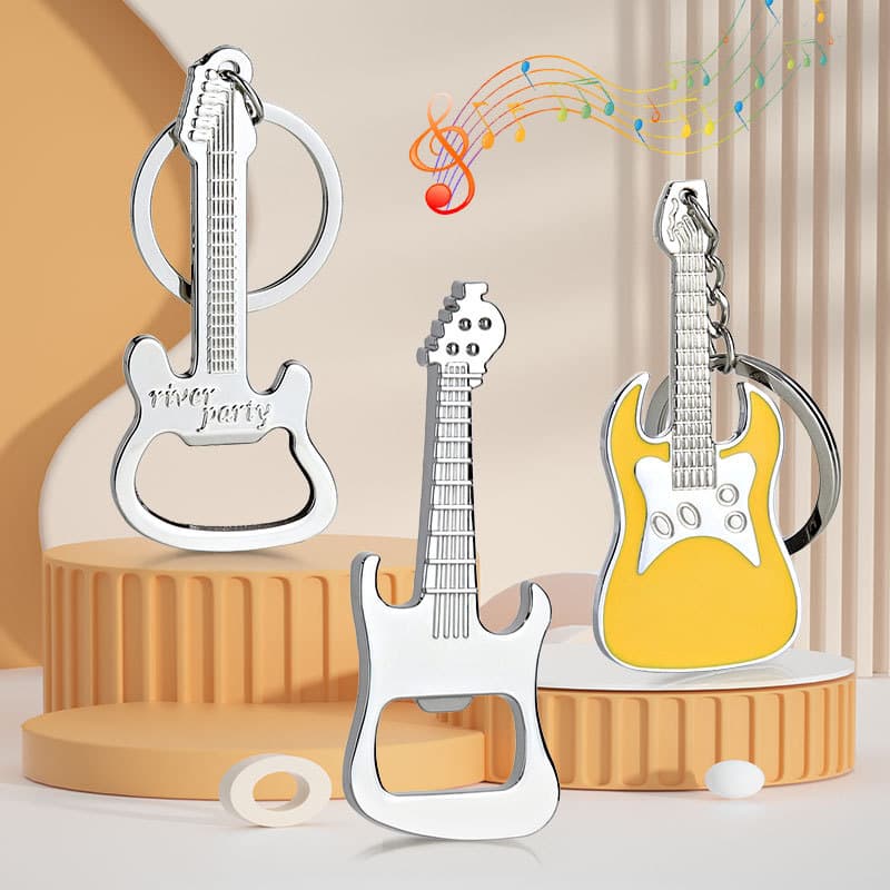 Creative Music Keychain Guitar Piano Instrument Keychain Custom Art School Souvenir Gift Keychain