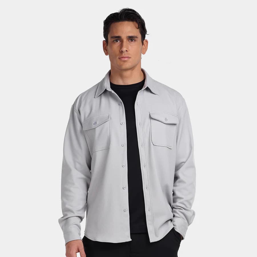 European and American cross-border Amazon men's pure cotton workwear jacket, spring and autumn American loose casual jacket, long-sleeved shirt