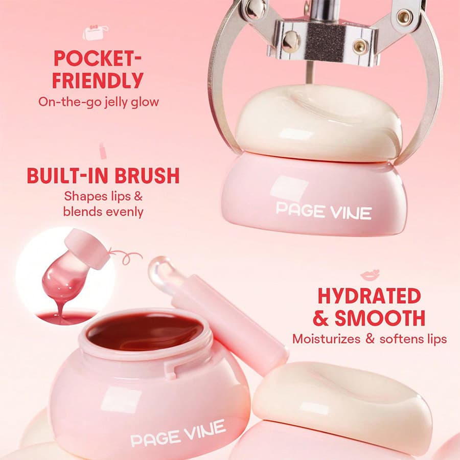 PAGE VINE Mirror Lip Gloss with Lip Brush, Amazon TK Best Seller for Cross-Border Beauty, Waterproof, Long-Lasting, Moisturizing Lip Mask