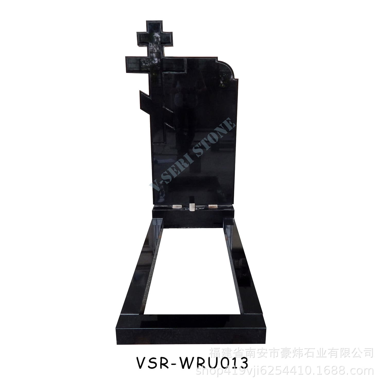 Black cross headstone, Russian-style stone headstone, wholesale price
