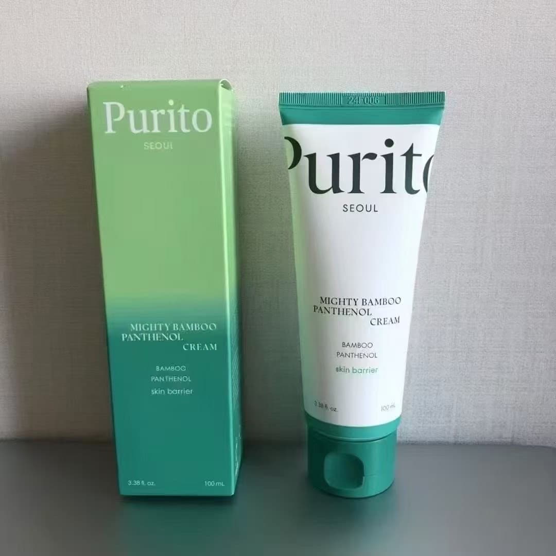 Purito Bamboo Panthenol Cream 100ml Intensive Moisturizing Soothing Barrier Repair Cica Cream