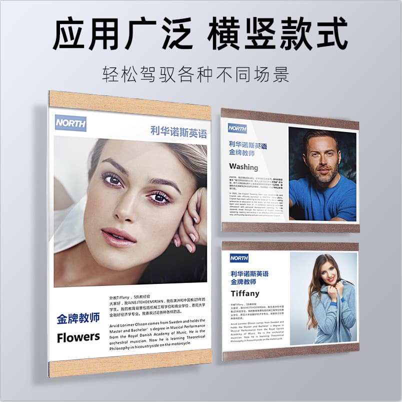 Teacher Profile Poster Frame A4 Certificate Acrylic Photo Frame, Magnetic Display for Coaches