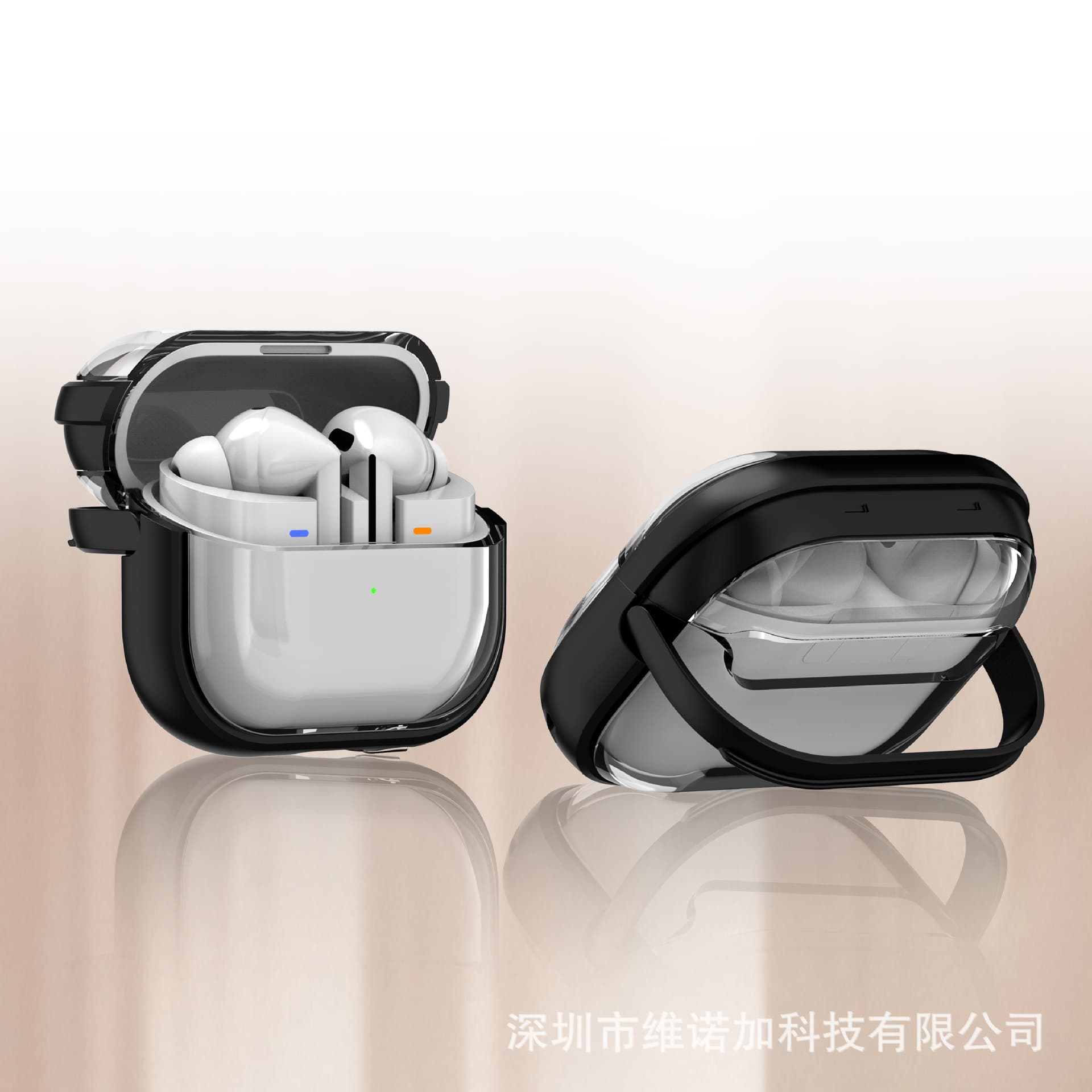 Galaxy Buds 3 Pro Protective Case Stand Compatible with Samsung Earbuds Pro Case Transparent Buds 3 Cross-Border Earbuds Case