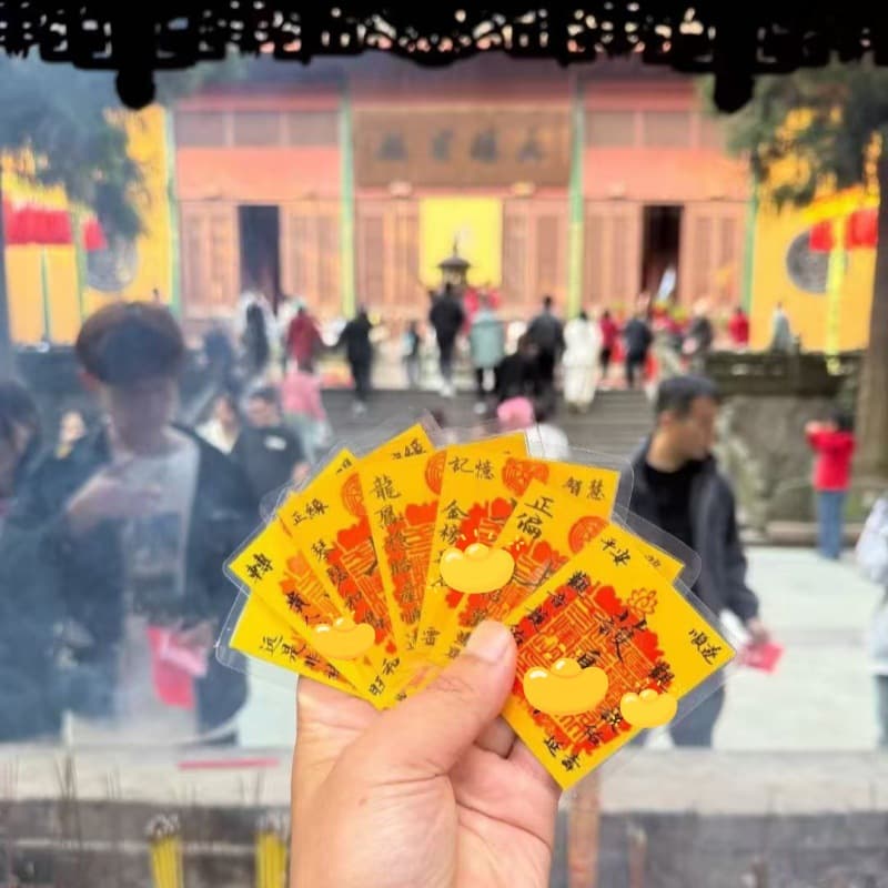 2025 Snake Year Original Lingyin Phone Sticker Five-Way Wealth Sources Attract Wealth and Treasure Treasury Phone Sticker Cultural Creative Card