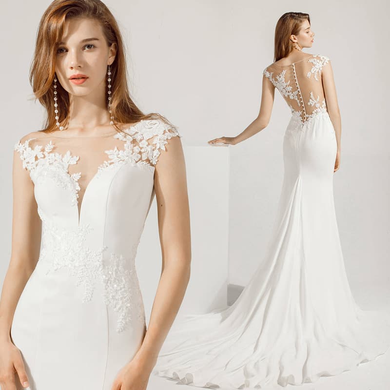 2026 New Wedding Dress Train Elegant Backless Graceful Forest Fairy Dreamy Slim Mermaid Wedding Gown