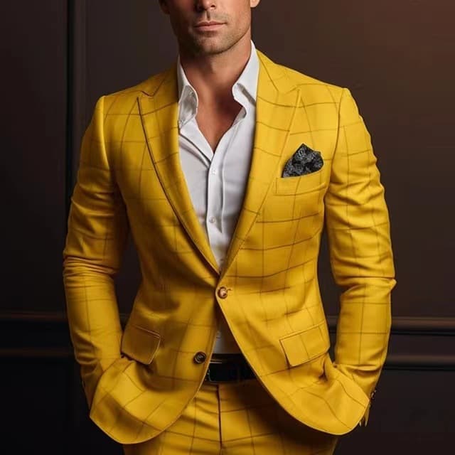 2025 Cross-border Foreign Trade Men's Casual Suit, All Seasons Spring and Autumn Fashionable Printed Double-breasted Suit Jacket, Custom Men's Clothing