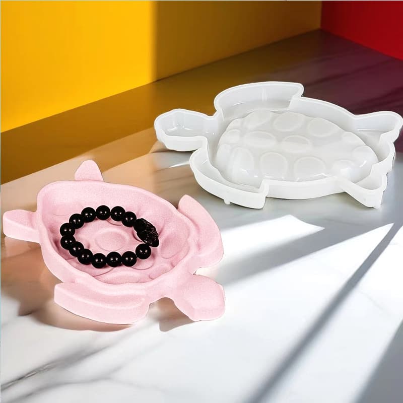 Turtle tray silicone mold diy turtle desktop storage decorations plaster ornaments resin glue mold