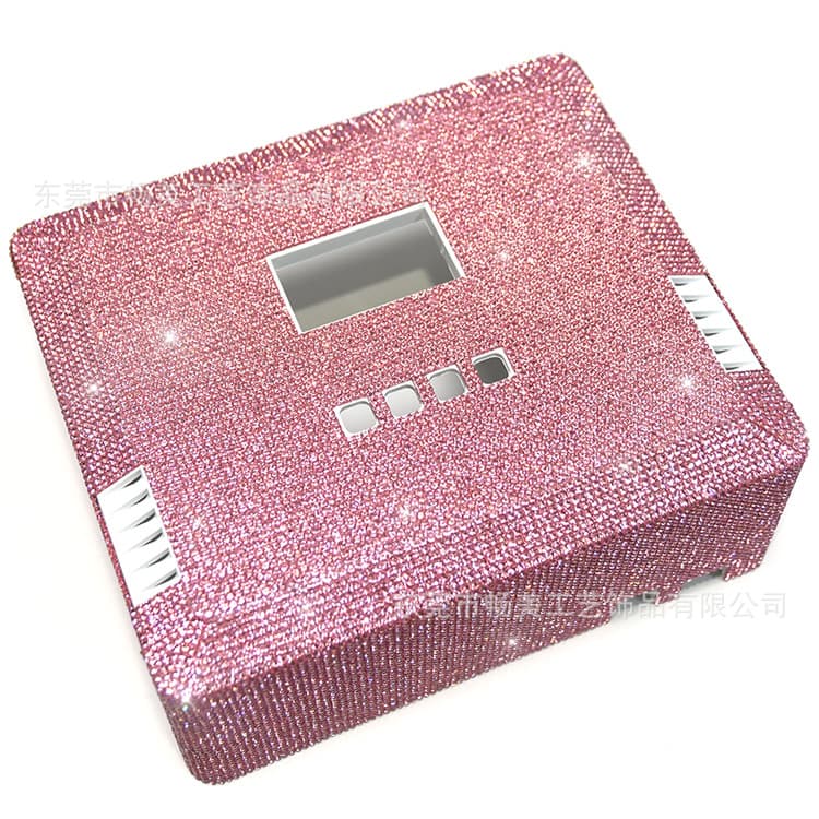 Crystal Nail Lamp LED Curing Light with Rhinestone Decoration, Rechargeable Nail Dryer for Gel Polish