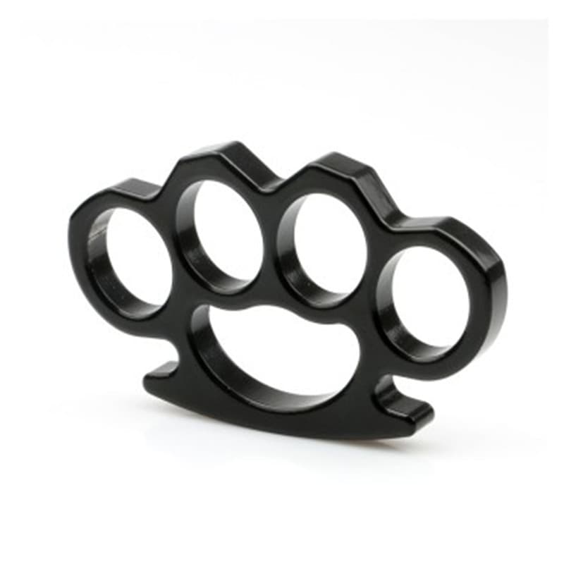 Cross-border export plastic thickened corded knuckle duster, fiberglass alloy self-defense four-finger hand brace, aluminum alloy
