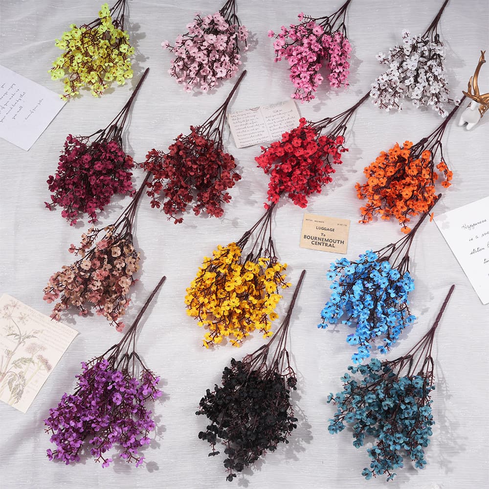 Artificial Baby's Breath Fake Flowers for Wedding Floor Arrangements, Ceremony Decor, DIY Floral Crafts