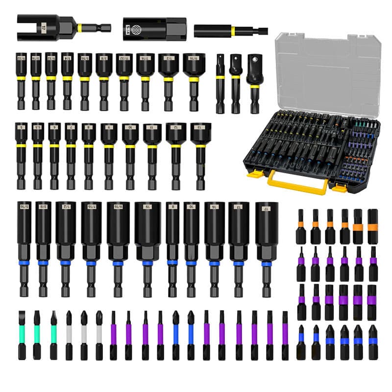 Cross-border 80PCS Socket Bit Set Hex Metric & Imperial Electric Wrench Socket Impact Nut Driver Kit