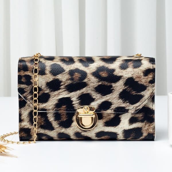 Bags for women new 2025 mini leopard print bag retro chain bag shoulder crossbody bag women's small fragrance mobile phone bag