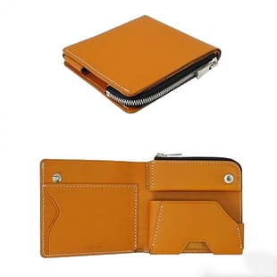 Amazon Japan Two-Fold Multi-Function Tree Bark Leather Wallet Portable Business Genuine Leather Retro Coin Purse Money Clip